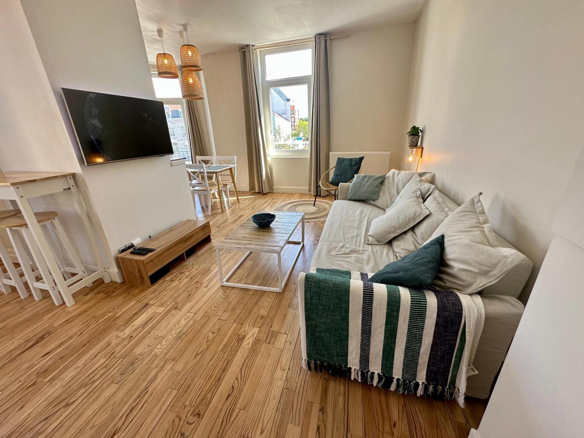 Appartement De Charme Avec Balcon - Le Grand Large Dunkirk Luaran gambar